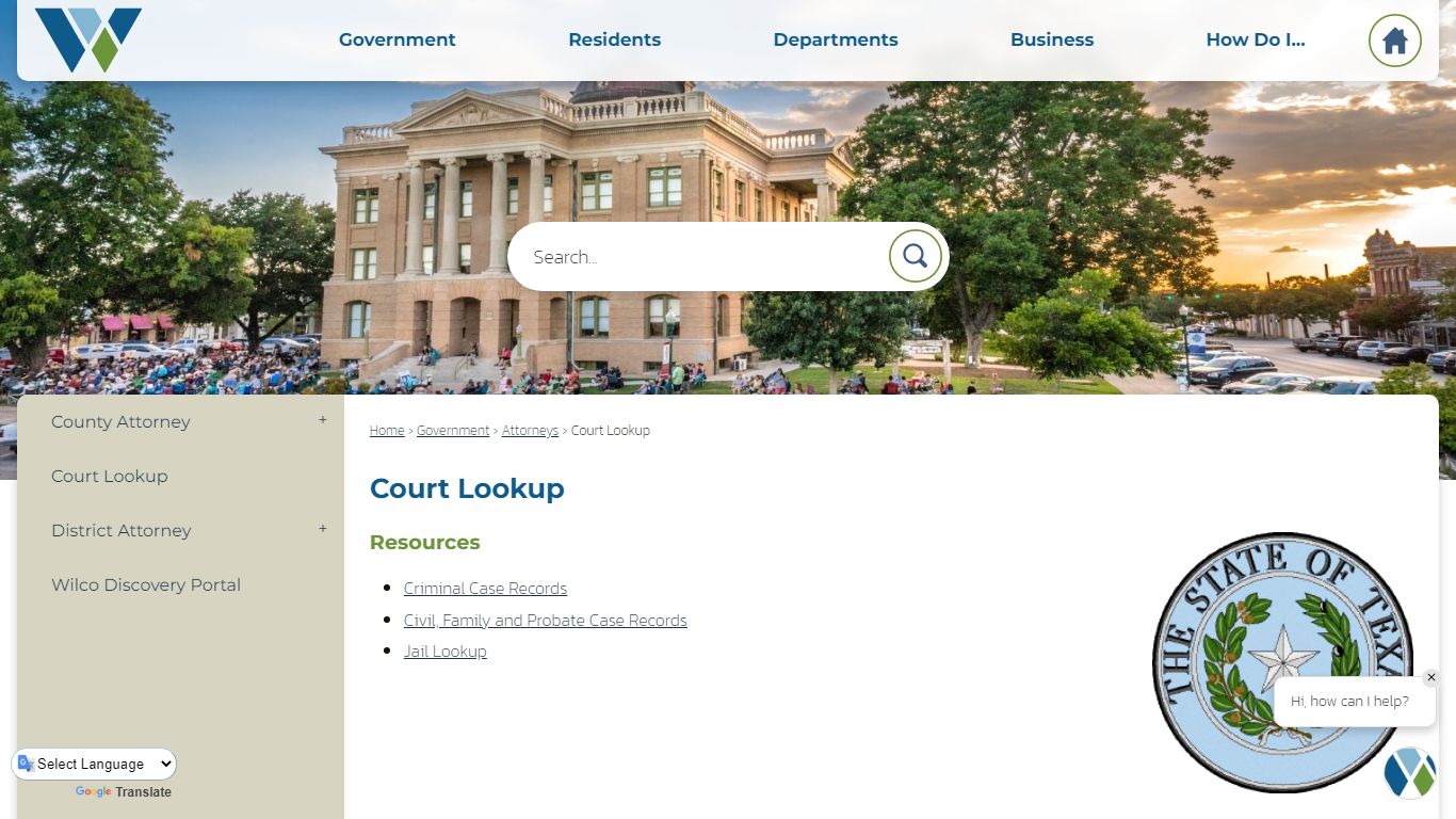 Court Lookup | Williamson County, TX