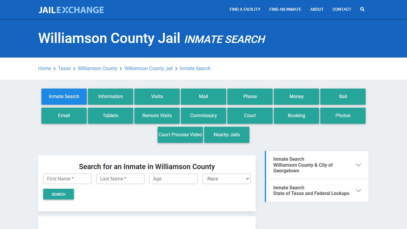 Williamson County Jail, TX Inmate Search: Roster & Mugshots